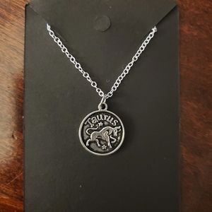 Zodiac Double Sided Taurus Charm Necklace